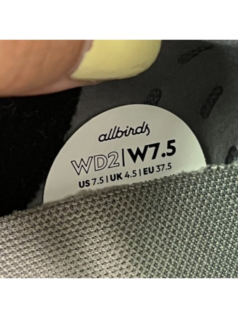 Allbirds Wool Dasher 2 Womens Size 7.5 Black Teal Gum Running Shoes Sneakers - Picture 9 of 10